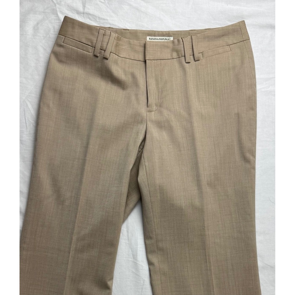 Banana Republic Women's Stretch Wool Blend Career Dress Pants‎ Tan Size 2S - Picture 4 of 16